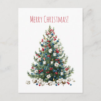 Cartes Pour Fêtes Annuelles Watercolor Christmas holiday tree, Holiday Card