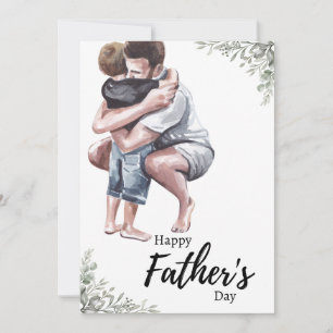 Cartes Pour Fêtes Annuelles Watercolor fathers day 