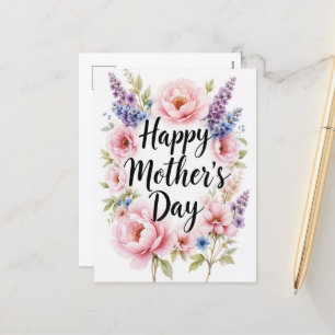 Cartes Pour Fêtes Annuelles Watercolor Jardin Fête des mères Artiste Floral