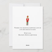 Cartes Pour Fêtes Annuelles Watercolor Nutcracker Joyeux Noël Festif (Dos)