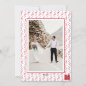 Cartes Pour Fêtes Annuelles Watercolor Red Bow Photo (Dos)