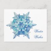 Cartes Pour Fêtes Annuelles Watercolor Snowflake (Devant)
