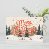 Cartes Pour Fêtes Annuelles Waterton Christmas Tree Forest Business (Debout devant)