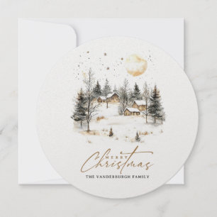 Cartes Pour Fêtes Annuelles Waterton Village de Noël Photo