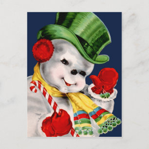 Cartes Pour Fêtes Annuelles Wave Snowman