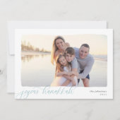 Cartes Pour Fêtes Annuelles Wavy (homonymie) | Simple Photo horizontale Hanukk (Devant)