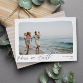 Cartes Pour Fêtes Annuelles Wavy | Simple paix horizontale sur Terre photo