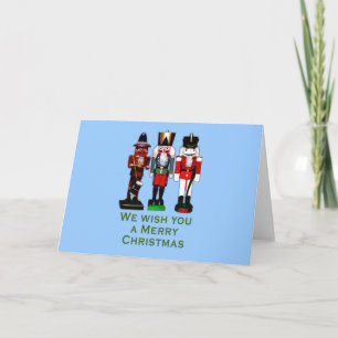 Cartes Pour Fêtes Annuelles We Wish You a Merry Christmas Nutcrackers
