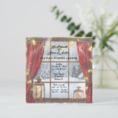 Cartes Pour Fêtes Annuelles Wedding shower de Noël Open Window Couple (Debout devant)