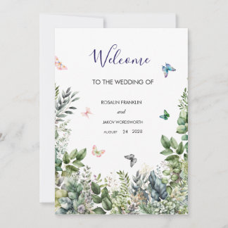 Cartes Pour Fêtes Annuelles  wedding Welcome Sign