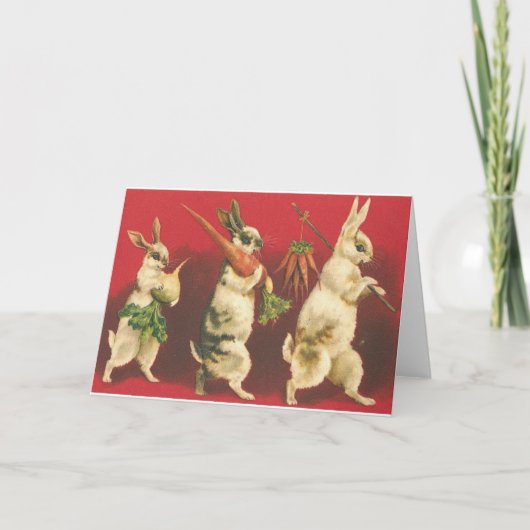Cartes Pour Fêtes Annuelles Wee Rabbits (Devant)