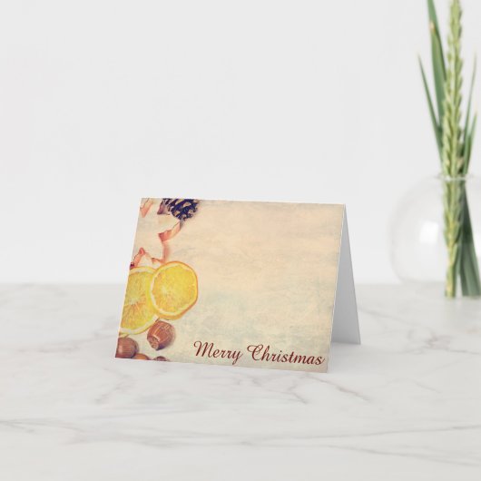 Cartes Pour Fêtes Annuelles Weihnachtsmotiv mit Früchten... (Devant)