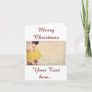 Cartes Pour Fêtes Annuelles Weihnachtsmotiv mit Früchten...