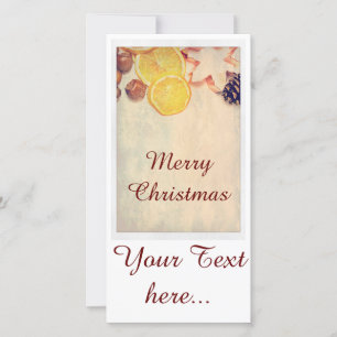 Cartes Pour Fêtes Annuelles Weihnachtsmotiv mit Früchten...