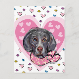 Cartes Pour Fêtes Annuelles Weimaraner de la Saint-Valentin