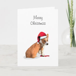 Cartes Pour Fêtes Annuelles Welsh Pembroke Corgi Joyeux Noël