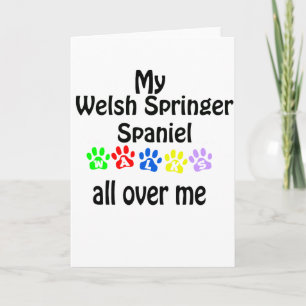 Cartes Pour Fêtes Annuelles Welsh Springer Spaniel Walks Design