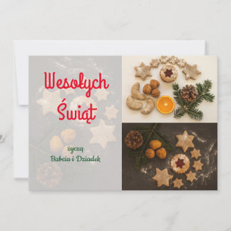 Cartes Pour Fêtes Annuelles Wesołych Świąt Noël polonais