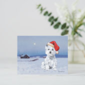 Cartes Pour Fêtes Annuelles West Highland White Terrier Noël (Debout devant)