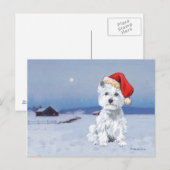 Cartes Pour Fêtes Annuelles West Highland White Terrier Noël (Devant / Derrière)