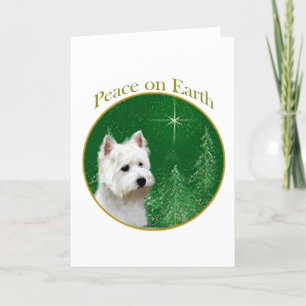 Cartes Pour Fêtes Annuelles West Highland White Terrier Peace