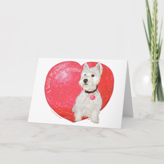 Cartes Pour Fêtes Annuelles West Highland White Terrier Valentine (Devant)