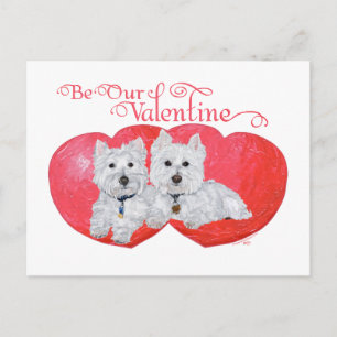 Cartes Pour Fêtes Annuelles West Highland White Terriers Valentine