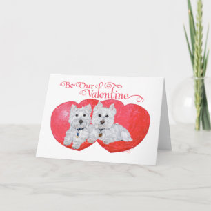 Cartes Pour Fêtes Annuelles West Highland White Terriers Valentine