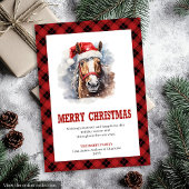Cartes Pour Fêtes Annuelles Western Christmas card rustic cowboy plaid
