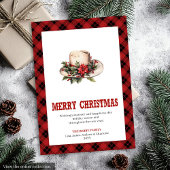Cartes Pour Fêtes Annuelles Western Christmas card with cowboy hat print