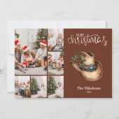 Cartes Pour Fêtes Annuelles Western Cowboy Casquette Noël 6 Photo (Devant)