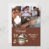 Cartes Pour Fêtes Annuelles Western First Christmas Married 5 Photo  (Devant)