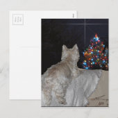 CARTES POUR FÊTES ANNUELLES WESTIE CHRISTMAS AWE (Devant / Derrière)