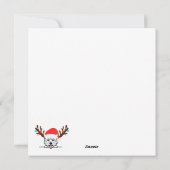Cartes Pour Fêtes Annuelles Westie Christmas Santa Hat (Dos)