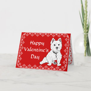 Cartes Pour Fêtes Annuelles Westie Happy Valentine's Day Greeting Card
