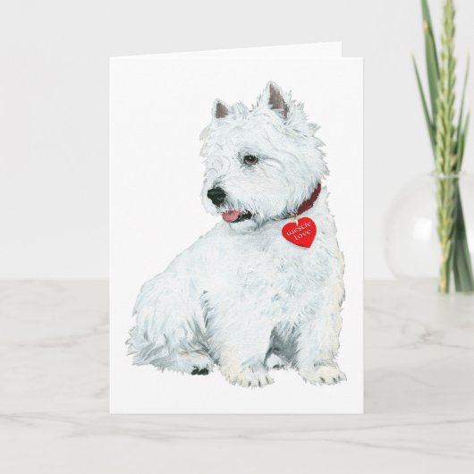 Cartes Pour Fêtes Annuelles Westie Love (Devant)