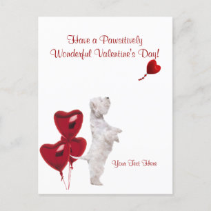 Cartes Pour Fêtes Annuelles Westie Pawsitivement Merveilleux Voeux Valentin #2