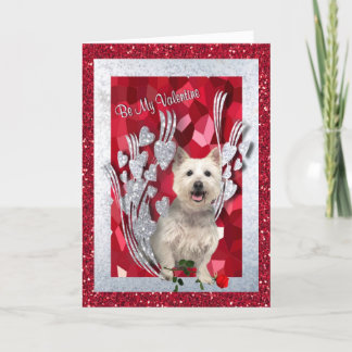 Cartes Pour Fêtes Annuelles Westie Puppy Be My Valentine GreetingThird Version