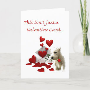 Cartes Pour Fêtes Annuelles Westie rose et coeurs Valentine
