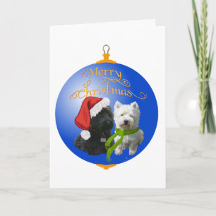 Cartes Pour Fêtes Annuelles Westie Scottie Noël Ornement