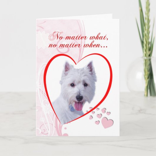 Cartes Pour Fêtes Annuelles Westie Valentine (Devant)