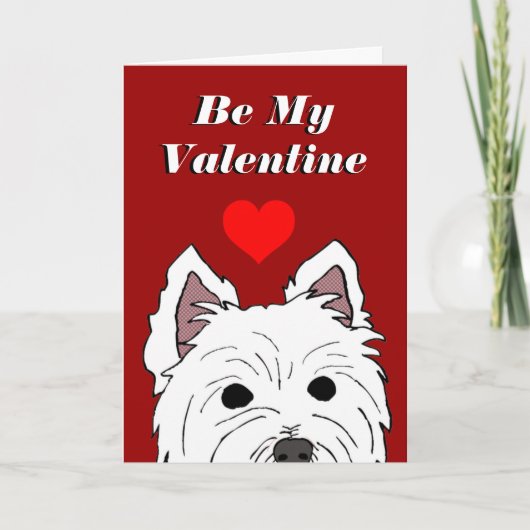 Cartes Pour Fêtes Annuelles Westie Valentine Card (Devant)