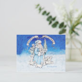 Cartes Pour Fêtes Annuelles Westies et le Père Noël (Debout devant)