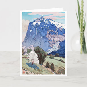 Cartes Pour Fêtes Annuelles Wetterhorn, Hiroshi Yoshida, gravure sur bois
