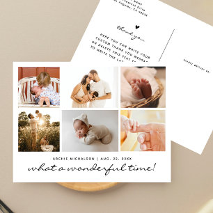 Cartes Pour Fêtes Annuelles What a Wonderful Time Photo Collage Nouveau bébé