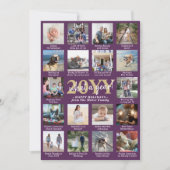 Cartes Pour Fêtes Annuelles What a Year 18 Photo Collage and Captions Purple (Devant)