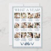 Cartes Pour Fêtes Annuelles What a Year Dusty Blue Bow Christmas 13 Photo (Dos)