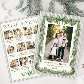 Cartes Pour Fêtes Annuelles What a Year Sage Green Pine Bow Christmas 13 Photo