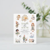 Cartes Pour Fêtes Annuelles Whimsical 12 jours de Noël' (Debout devant)