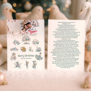 Cartes Pour Fêtes Annuelles Whimsical 12 Jours de Noël Lyrics Photo